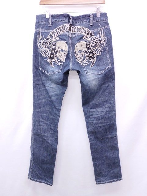 H192 [人気] VANSON バンソン デニムパンツ W30 インディゴ