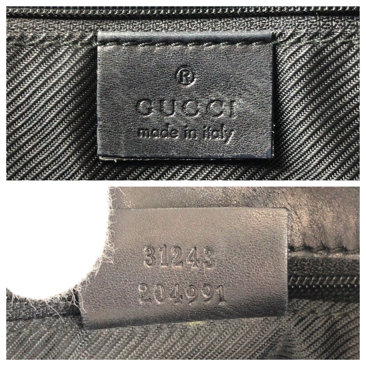 美品 GUCCI グッチ ブラック 黒 GGキャンバス/レザー 31243 トート  