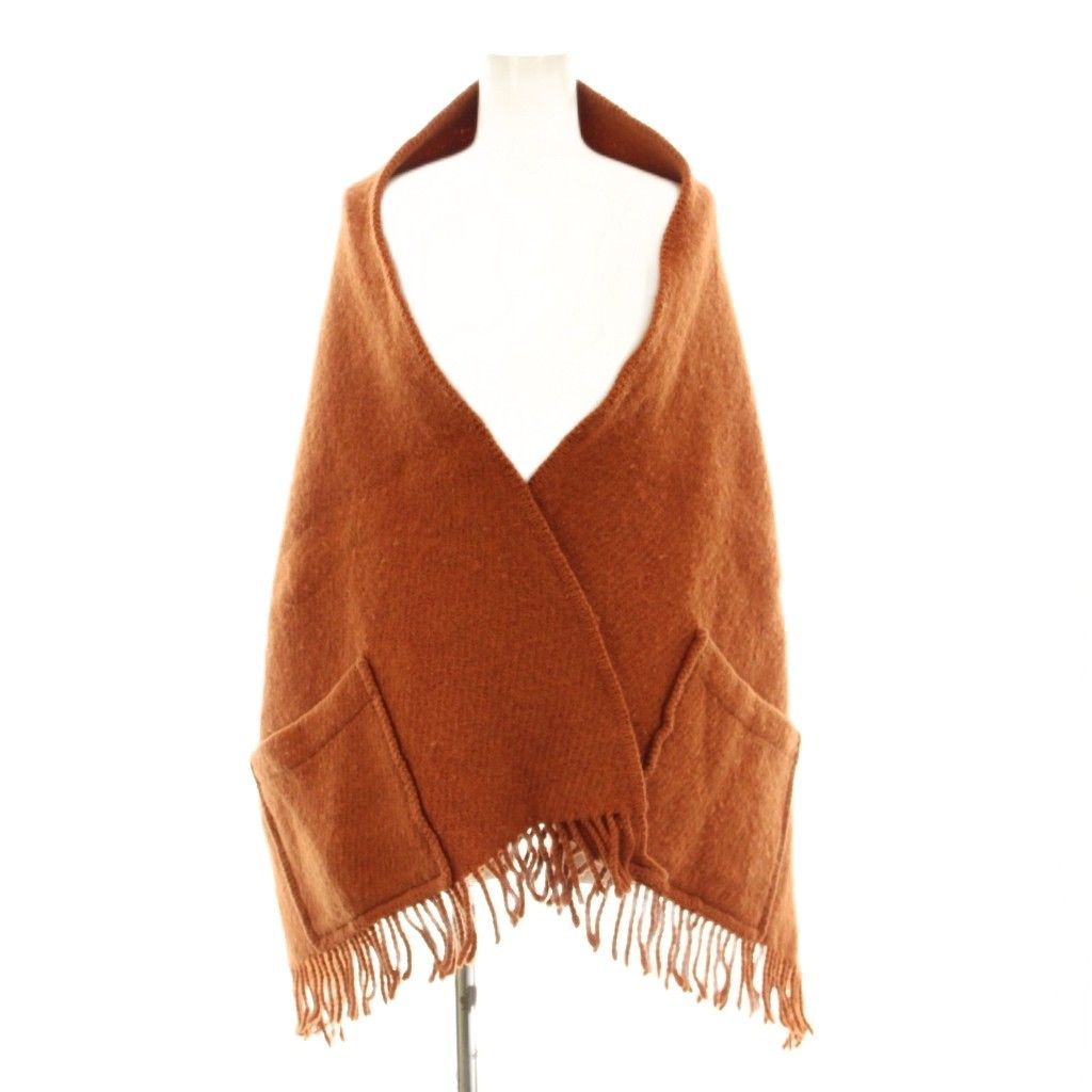 ラプアン カンクリ LAPUAN KANKURIT UNI ウニ ストール ショール フリンジ ウール オレンジ KU