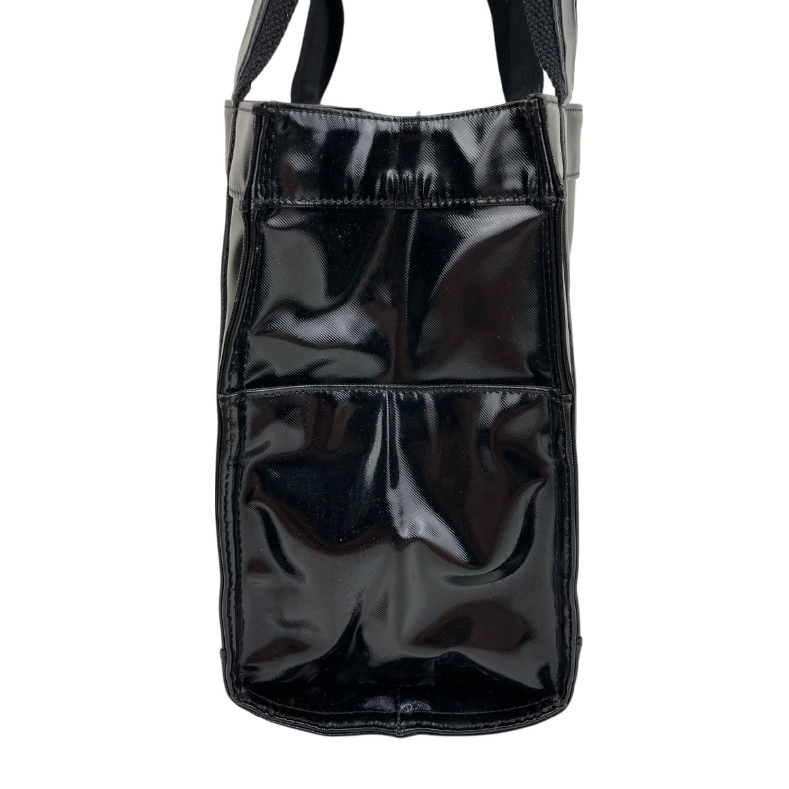 美品 Tory Burch トリーバーチ トートバッグ エラ デカロゴ パテント