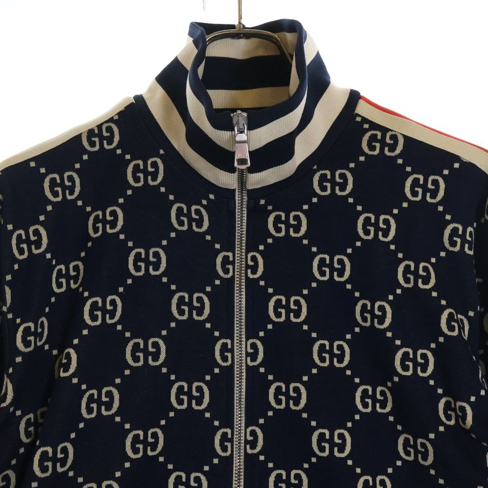 美品 GUCCI ジャカードジップジャケット GG総柄 トラックジャケット XL 極美品◎グッチ GGジャガード ジャージ セットアップ 総柄 平野