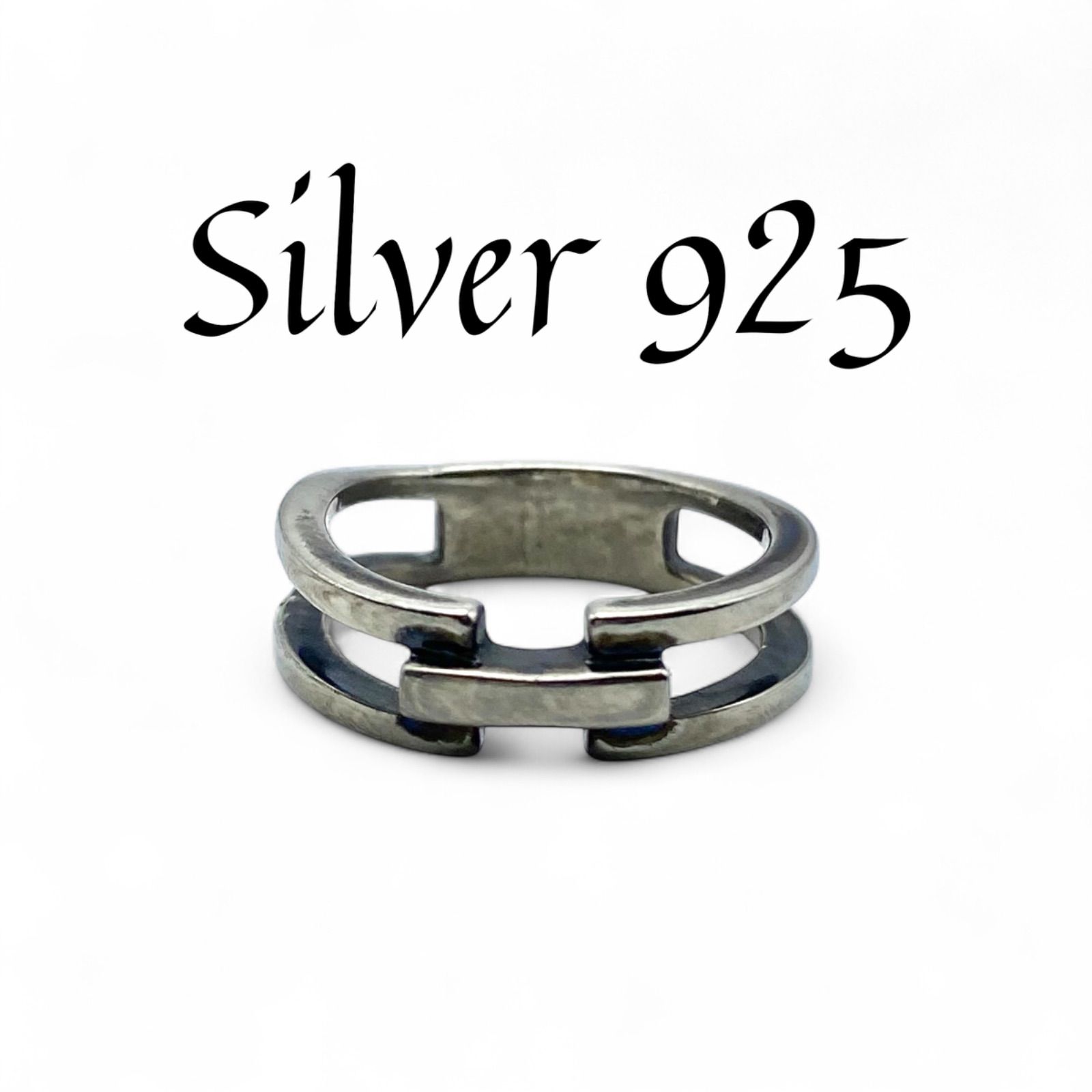 洗練】シンプル Silver 925 刻印 90s Vintage Design Ring シルバー 