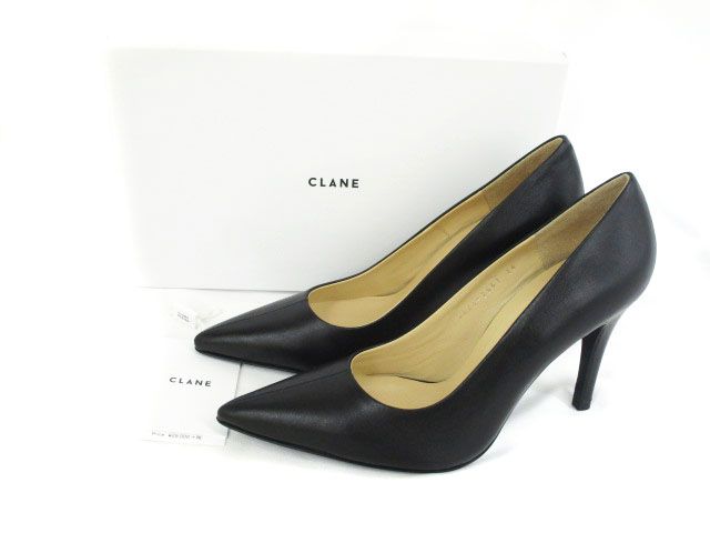 クラネ CLANE パンプス ハイヒール ポインテッドトゥ レザー 36
