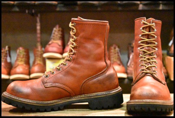 8D 半円犬タグ 94年 レッドウィング 899 アイリッシュセッター ビブラム オロラセット 編み上げ ブーツ redwing HOPESMORE FD392