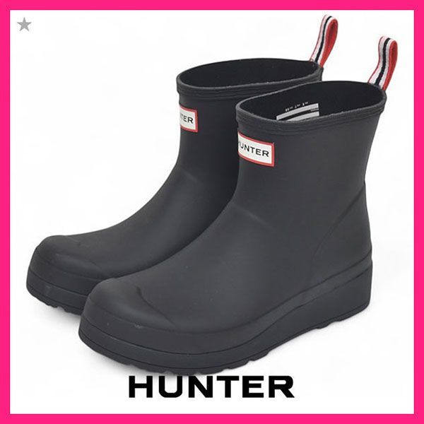 ほぼ新品♪ハンター 定価1.4万 W PLAY SHORT BACKSTRAP レインブーツ レインシューズ UK5(JP24cm)