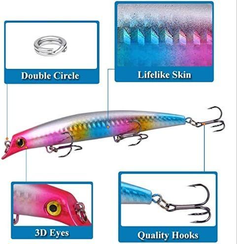 KASVINルアーセット ミノー 12.5cm 14g 6色セット シーバスや