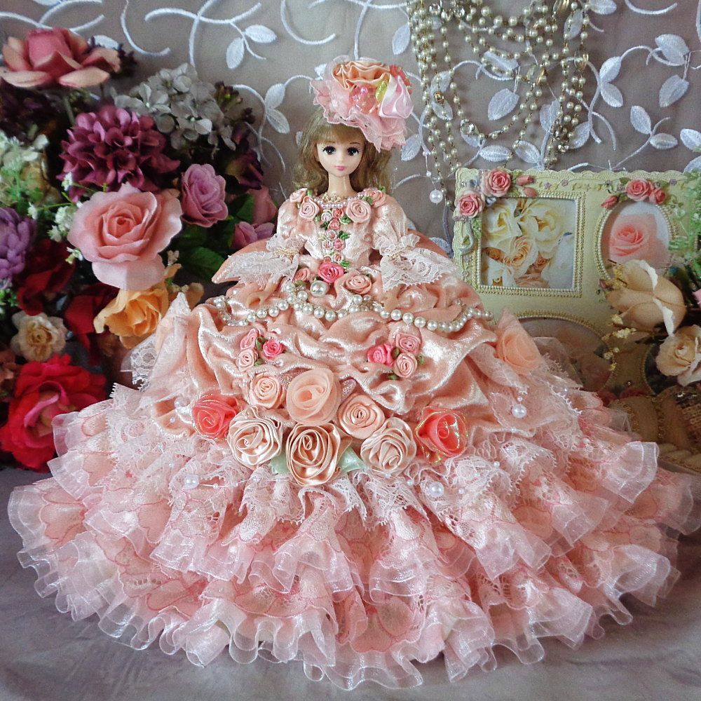 桜祭りセールベルサイユの薔薇 月夜に舞う妖精のワルツ スィートコーラルピンクのドールドレス