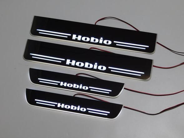 バモスホビオ HOBIO スカッフプレート LED 白 流れる ホワイト シーケンシャル 電装関係 ドレスアップ 内装関係 ドア アクリル