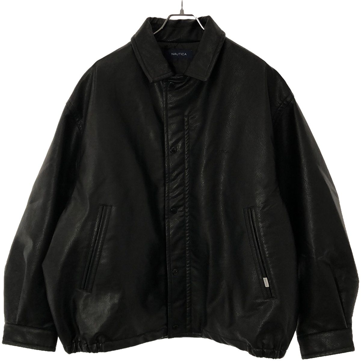 NAUTICA/ノーティカ Vegan Leather Insulated Blouson ロゴ刺繍フェイクレザージャケット 233-1574  ブラック L - メルカリ