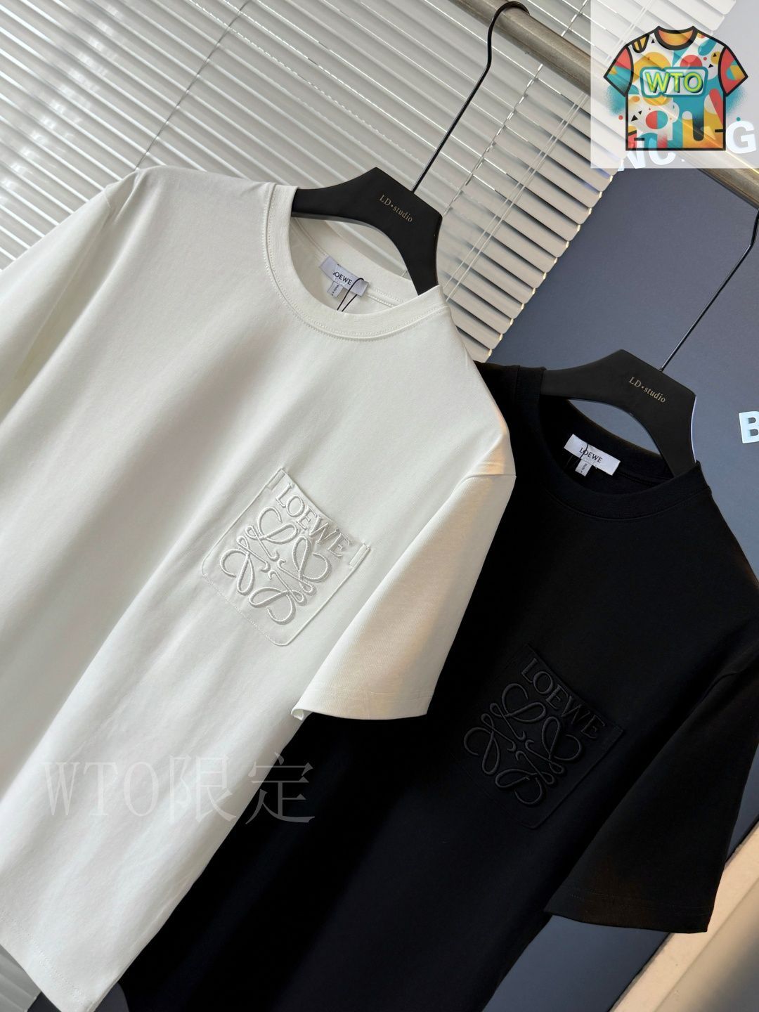 【現行・人気モデル】LOEWE ポケット付き炎刺繍Tシャツ--M 99869_G_1657605676627.jpg