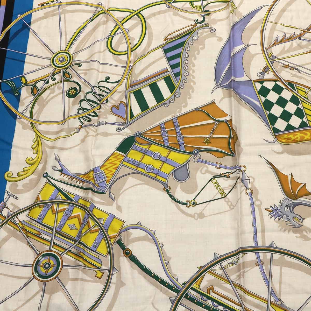 新品同様 エルメス HERMES カレジェアン ショール 大判 スカーフ  