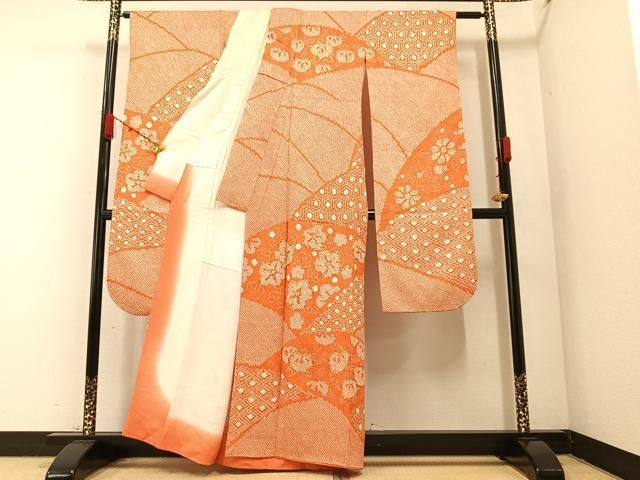 平和屋着物○豪華振袖 駒刺繍 絞り 吉祥花文 正絹 逸品