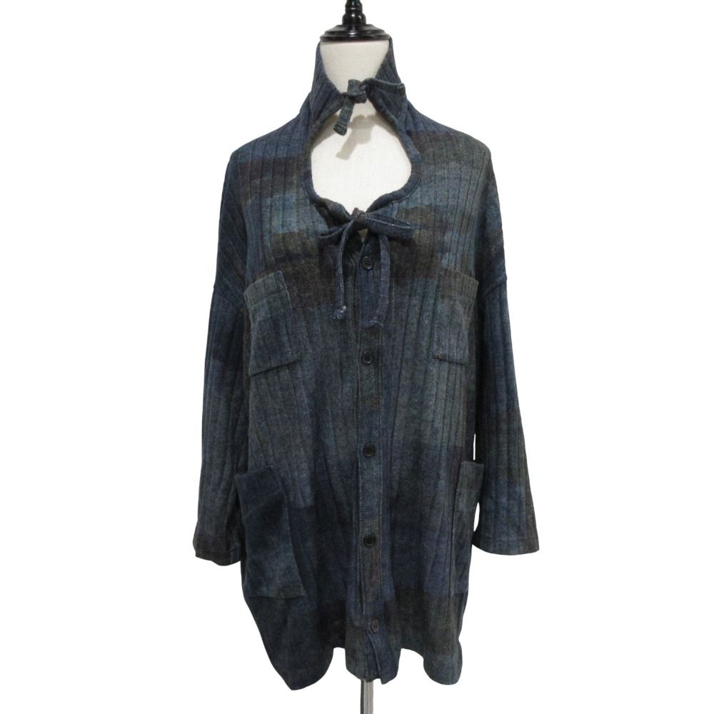 Y s ワイズ ヨウジヤマモト GRADATION PRINT CARDIGAN カーディガン ジャケット YC-T03-960 サイズ2 マルチ レディース 古着