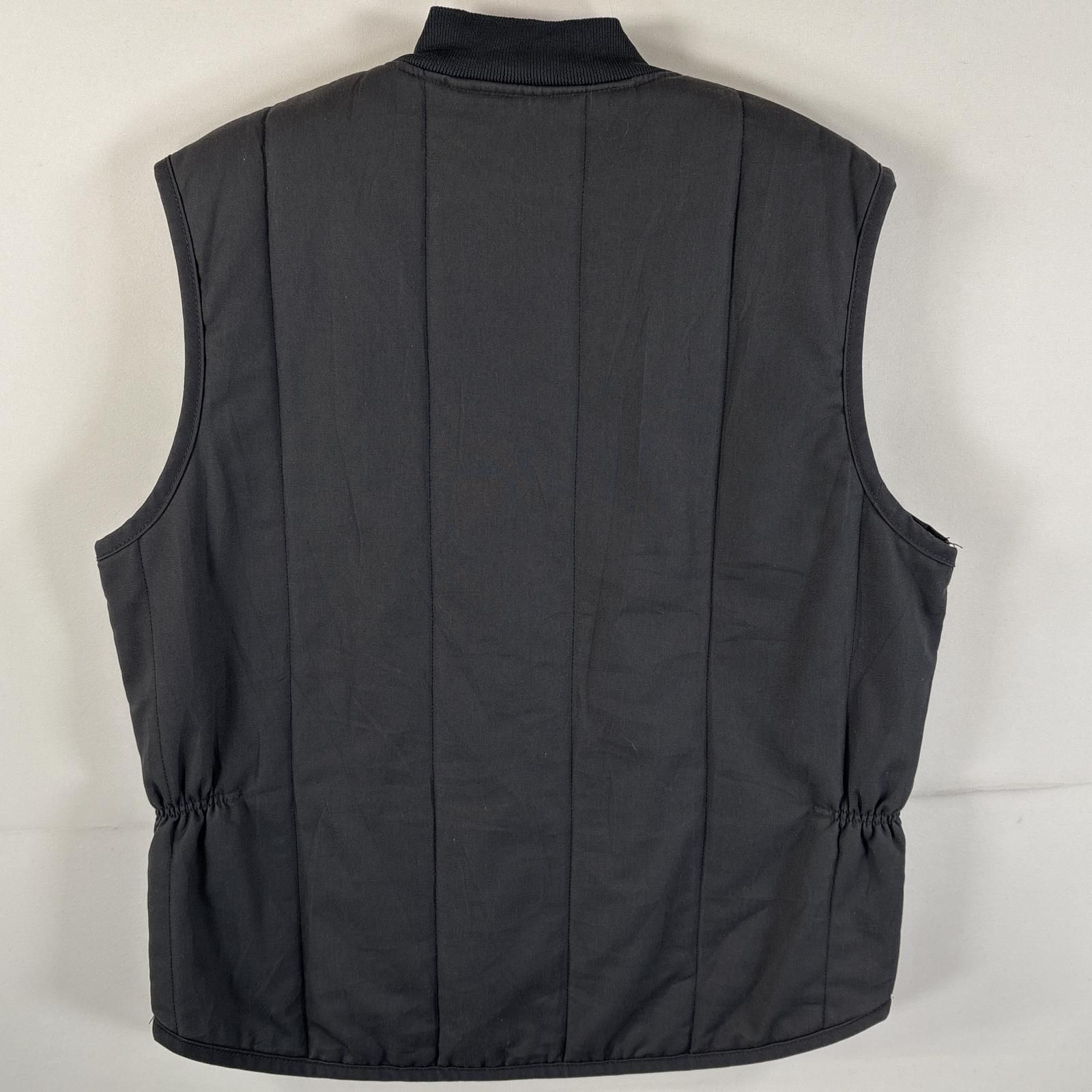 美品 希少USA製90s RED KAP中綿ワークベスト TALON ZIP 古着 レッドキャップ RED KAP USA製 中綿ワークベスト 企業ロゴ