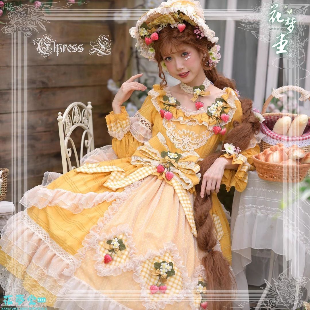 25年 コスプレ ドレス ロリータセット 仮装 オリジナル jsk ロリータ ワンピース 撮影会 舞台 イベント 花夢堂-192