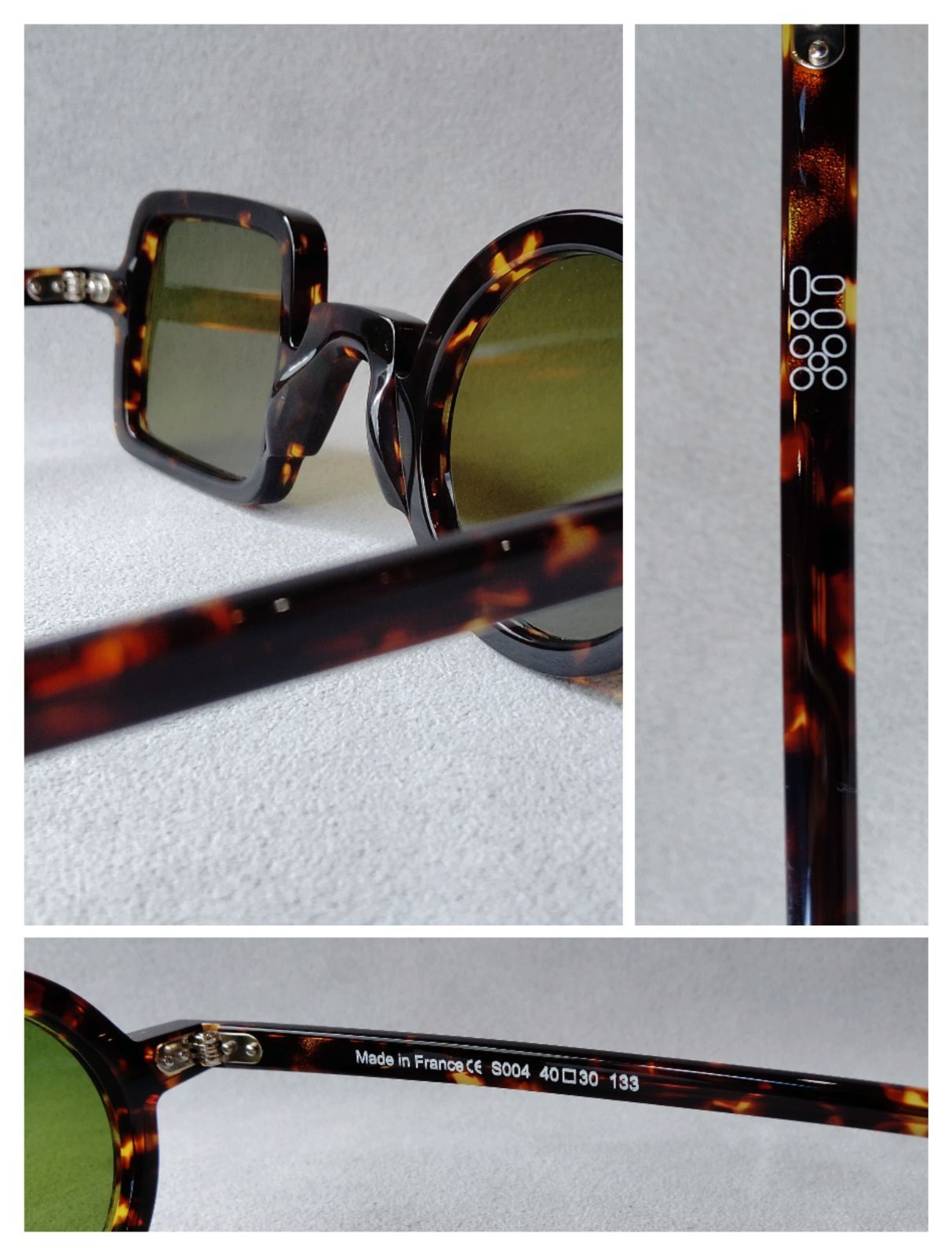 Limited Sunglasses】丸四角メガネ〇□ XiT eyewear（エックスアイティ）「 S 004 / 133」 TORTOISE  オールアセテート生地バージョン サングラス - メルカリ