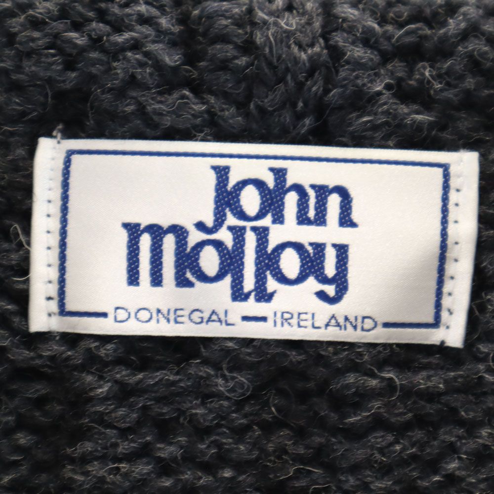 ■ジョンモロイ John Molloy *ウールカシミヤニットカーディガン*フレアスリーブ羽織りボリューム袖グレーレディース1218【42L81】