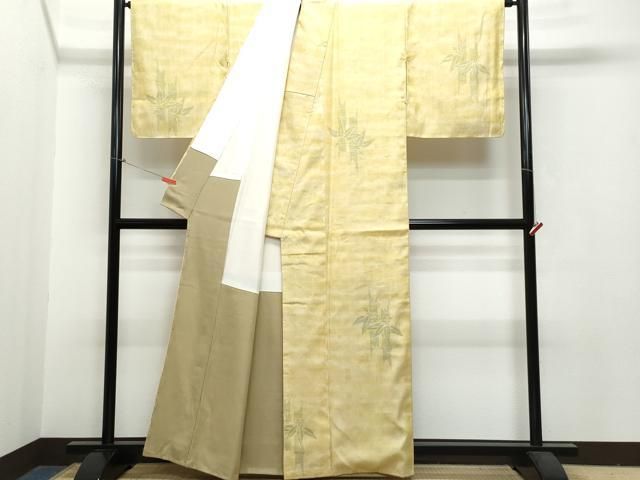 平和屋着物○結城紬 100亀甲 笹竹文 正絹 逸品 CAAR8303vf - メルカリ 