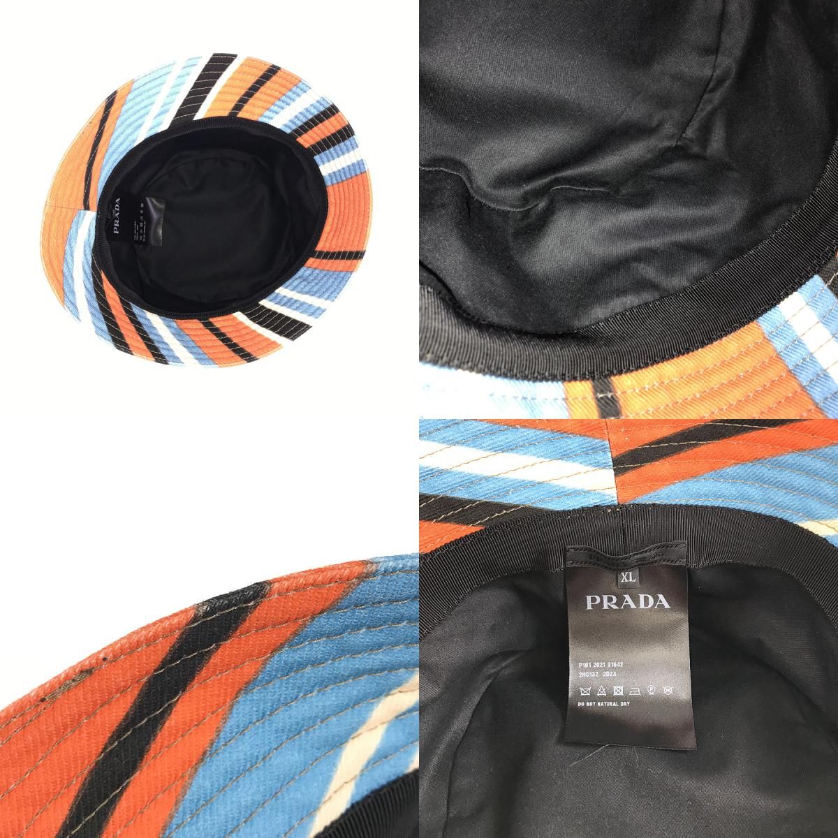 プラダ PRADA プリントドリルハット 2HC137 2DZA F0049 オレンジ 