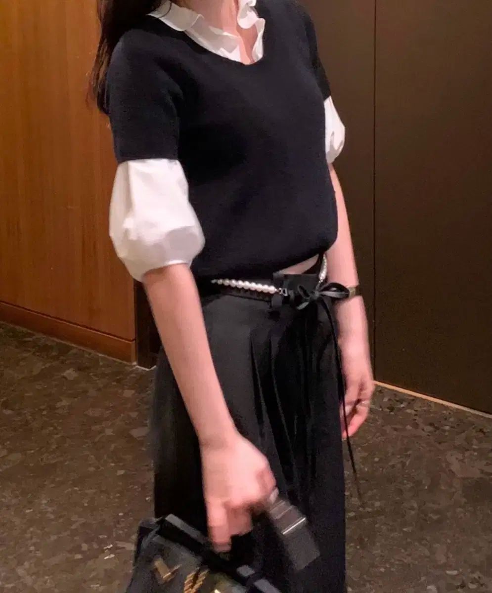 Le Plein 黒 スラックス S 標準丈