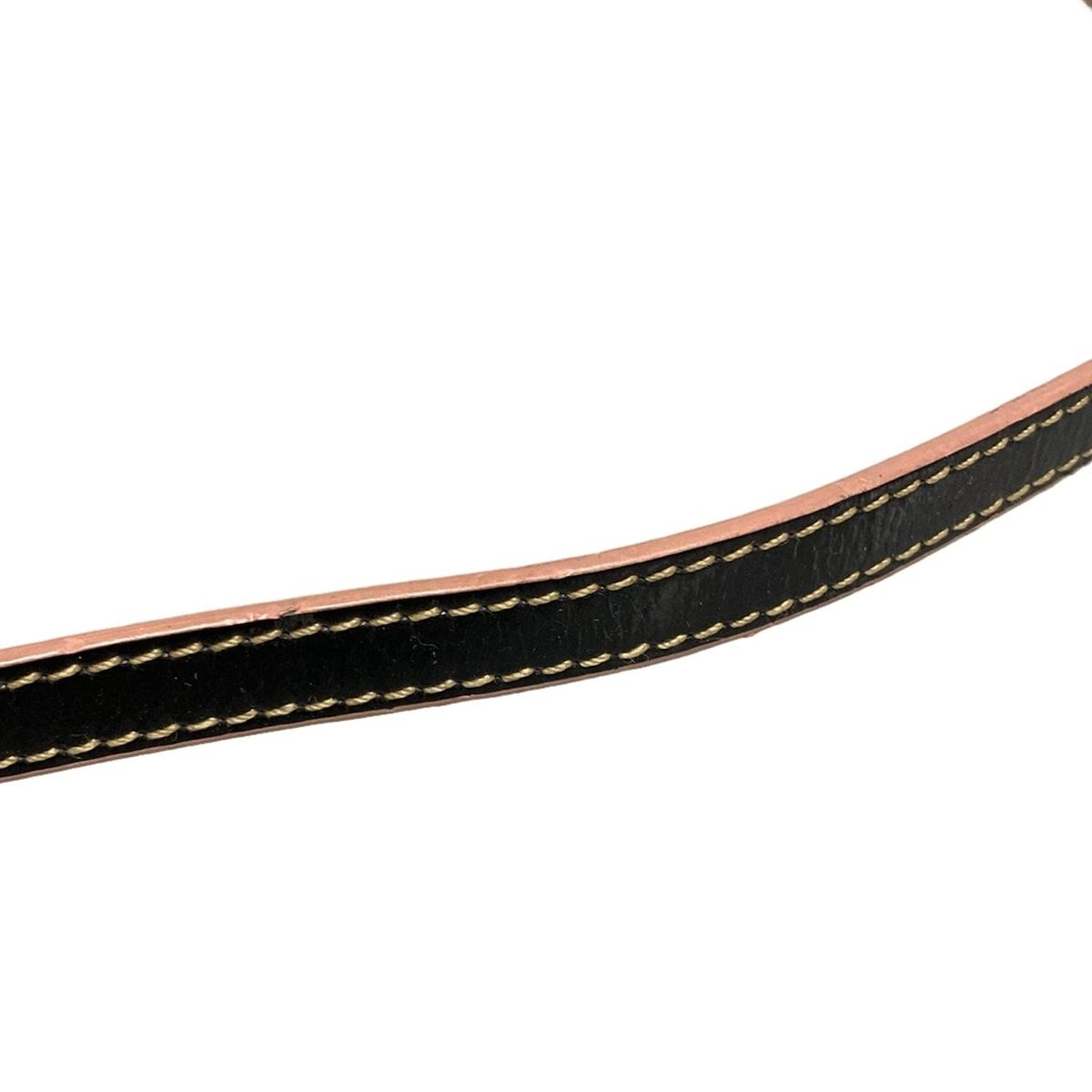 LOEWE ロエベ ショルダーバッグ アナグラム柄 黒×ピンク リボン レザー DECORATOM_COM_BR