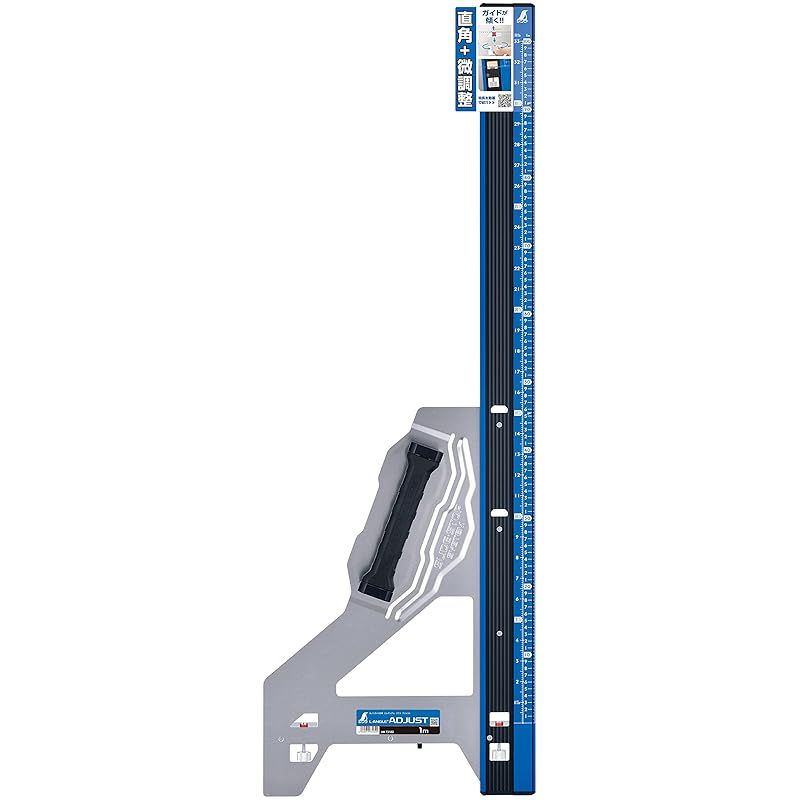 シンワ測定 Shinwa Sokutei 丸ノコガイド定規 エルアングルPlusアジャスト 1m 併用目盛 1