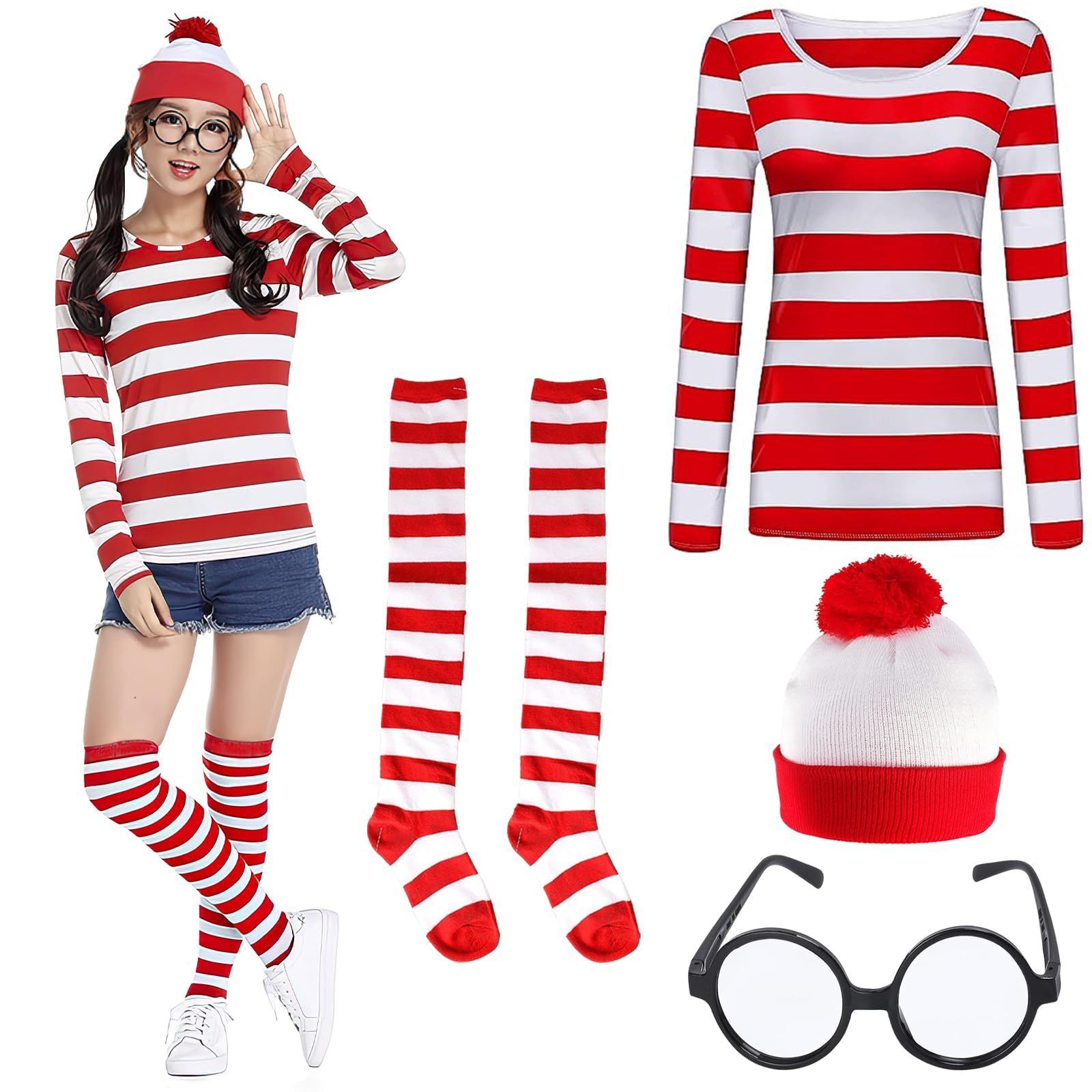 ウォーリーコスプレ　6個 新着商品 [TUAHOUS] ウォーリー コスプレ レディース 衣装