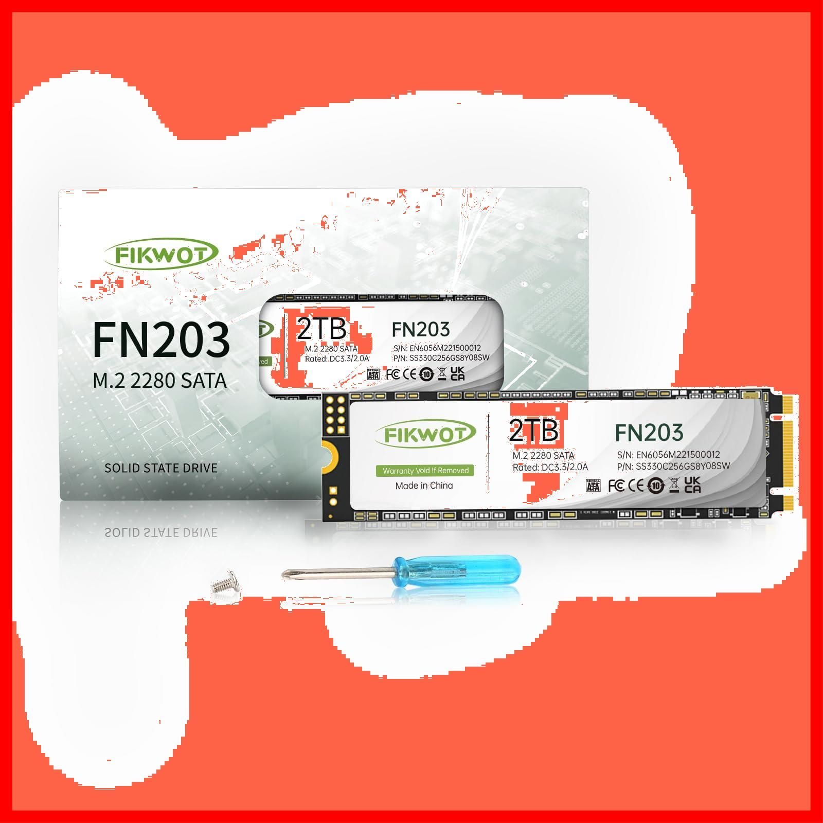 内蔵型SSD FIKWOT 2TB M.2 2280 SATA SSD FN203 Amazon.com: Fikwot