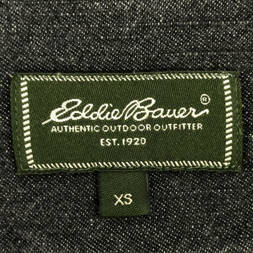 エディバウアー 長袖 デニム ボタンダウンシャツ XS ブラック Eddie Bauer メンズ