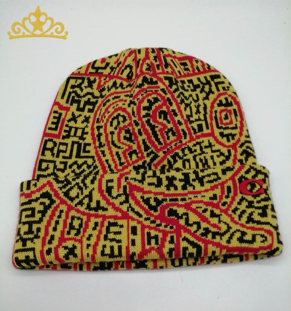 コーチ　COACH ニット帽　帽子　ディズニー　キースヘリング　ミッキー COACH × DESNEY × KEITH HARING ミッキーマウス ニット帽子