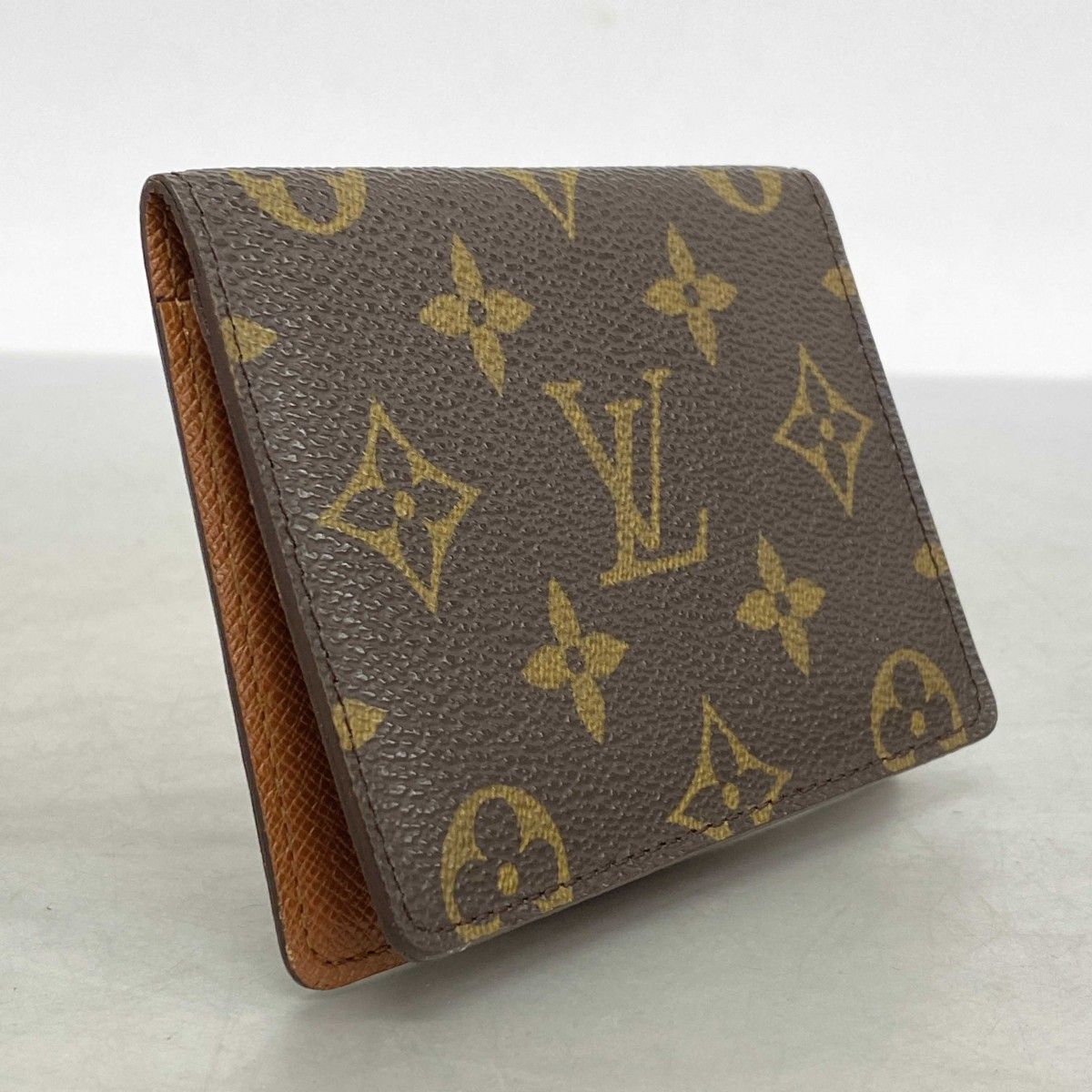 5ic3522 ルイヴィトン パスケース モノグラム ポルト2カルトヴェルティカル M60533 ブラウン メンズ レディース ユニセックス