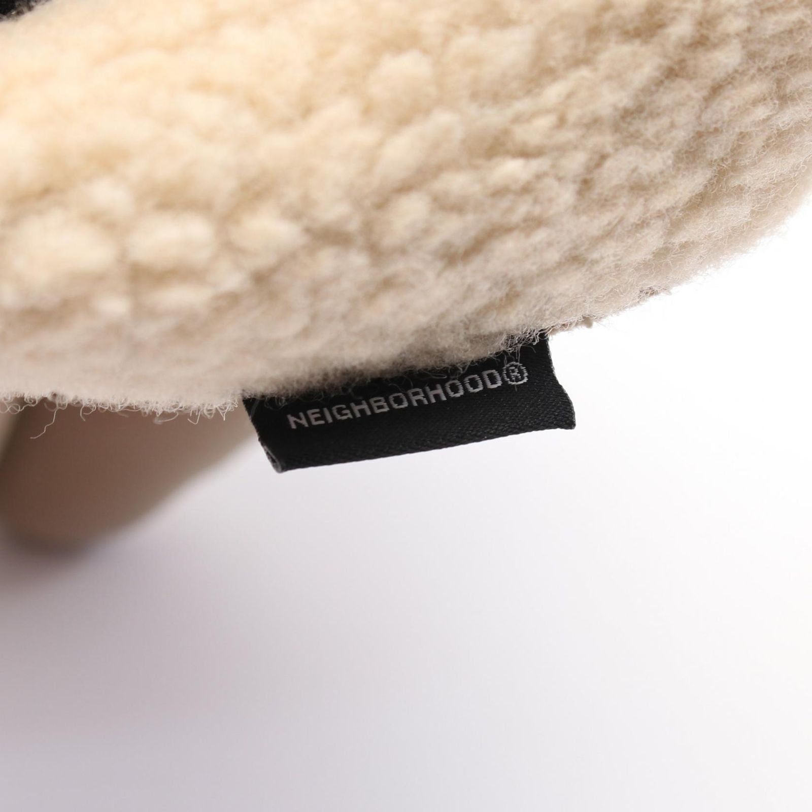 NEIGHBORHOOD LEATHER BOA GLOVES BEIGE