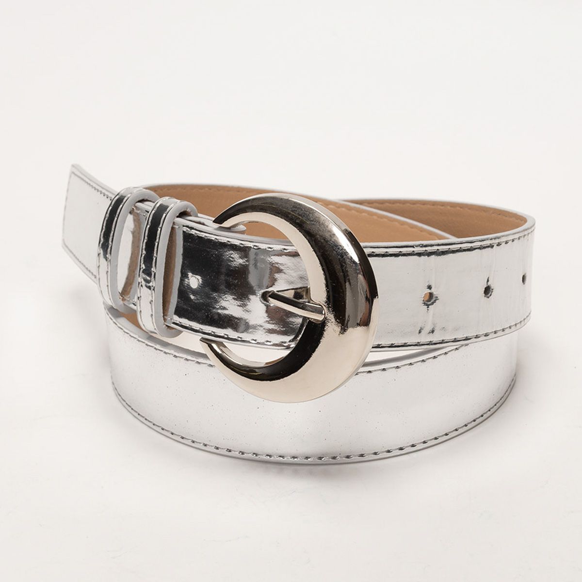 100cm❣️メンズベルト シルバーロゴ 100cm❣️メンズベルト シルバーロゴ ティースロゴベルト（シルバー