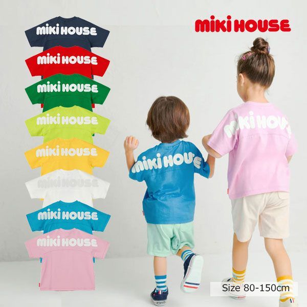 MIKI HOUSE アドベンチャー Tシャツ 100 ミキハウス mikihouse ワッペンロゴ 半袖 Tシャツ 100 白（01