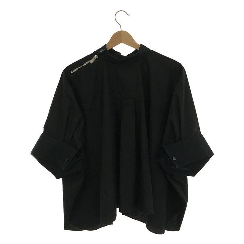 sacai / サカイ | 2021SS | 異素材 ドッキング プルオーバーブラウス 