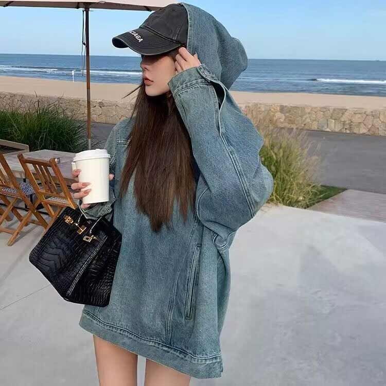 【美品】ノーティカ デニム ブルゾン パーカー オーバーサイズ M 美品】ノーティカ デニム ブルゾン パーカー オーバーサイズ M