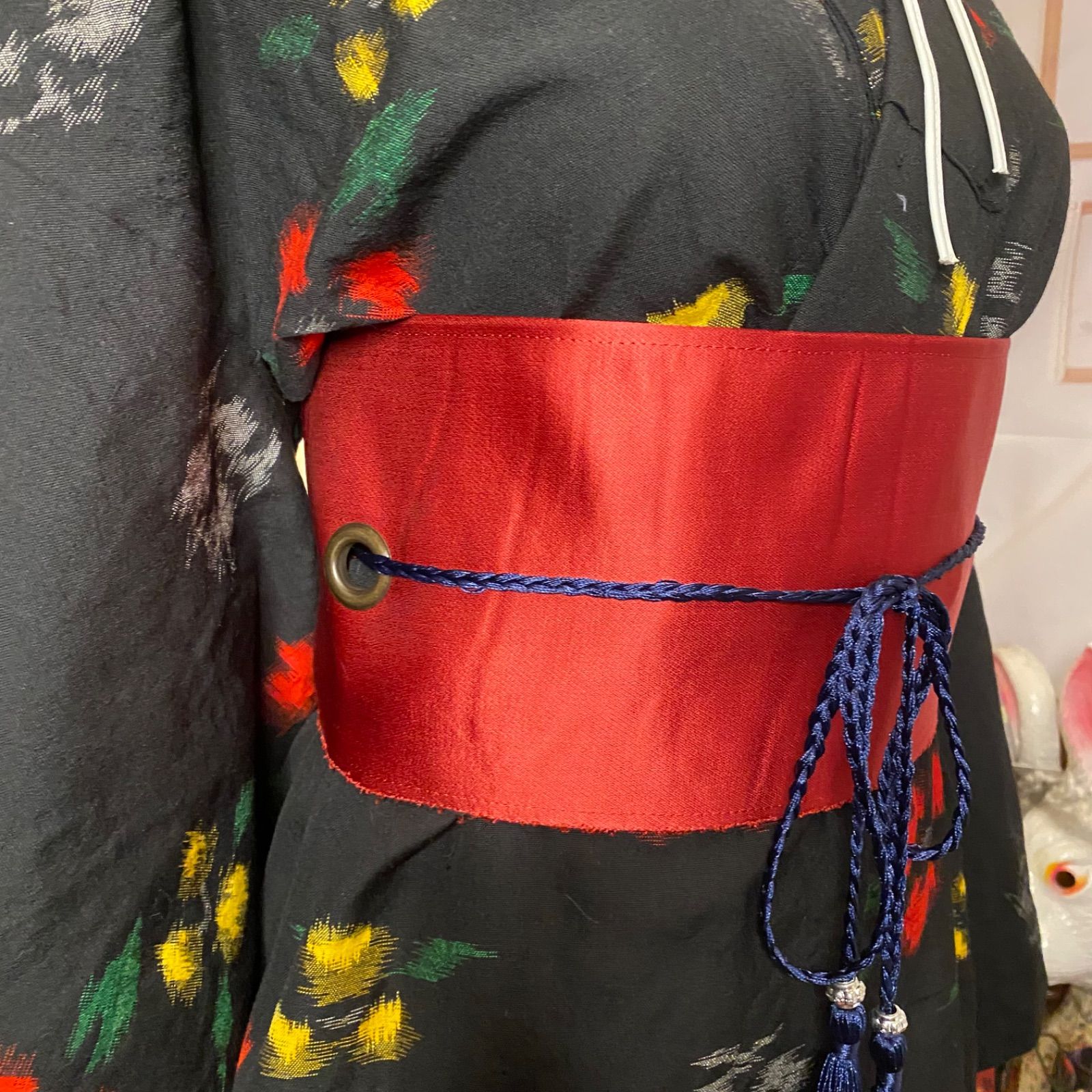 帯サッシュベルト付き 和洋折衷