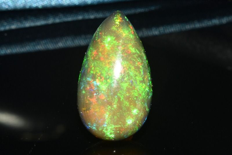 １点物 AAA 幸運を呼び込む石 ブラックプレシャスオパール 19x11mm ドロップ ルース パワーストーン 天然石 _PC5950