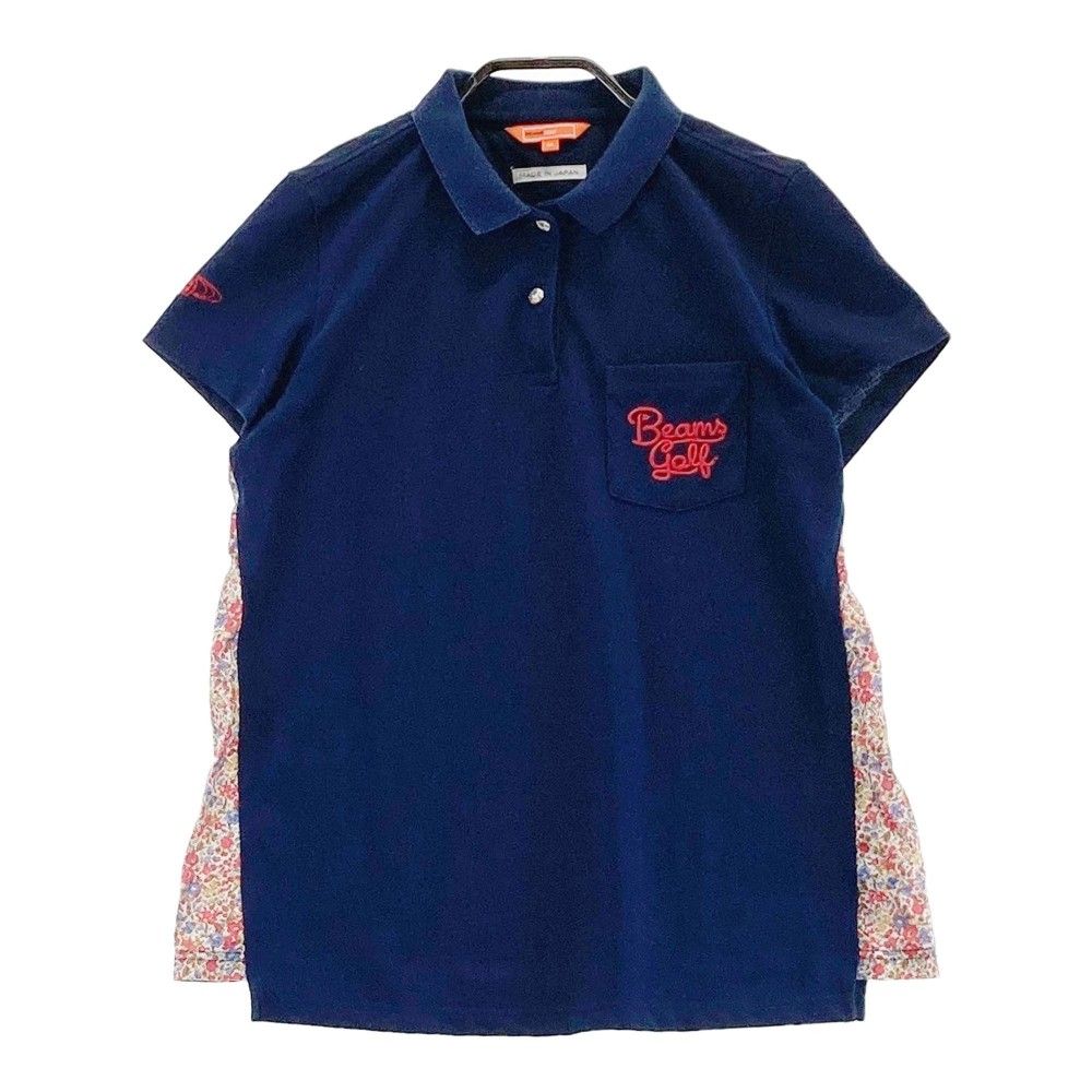 サイズ：M BEAMS GOLF ビームスゴルフ  半袖ポロシャツ  ネイビー系 [240001255421] ゴルフウェア レディース ストスト BEAMS GOLF ビームスゴルフ 半袖ポロシャツ ネイビー系 M ゴルフ