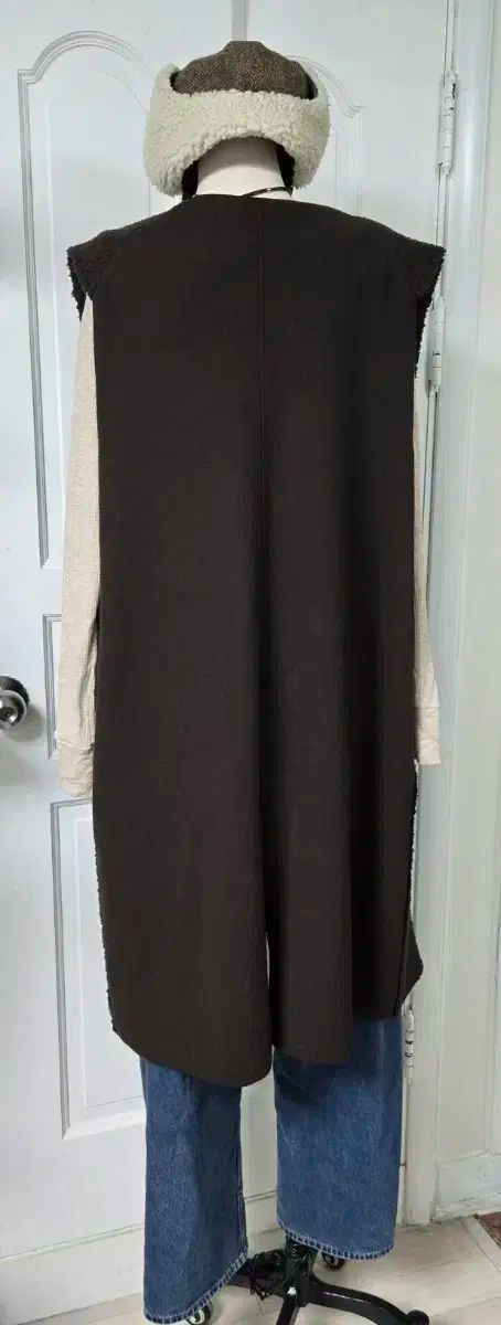  ハンサム システム ブラウン ベスト ロング丈 ベスト ジレ ベスト ジレ ビスチェ