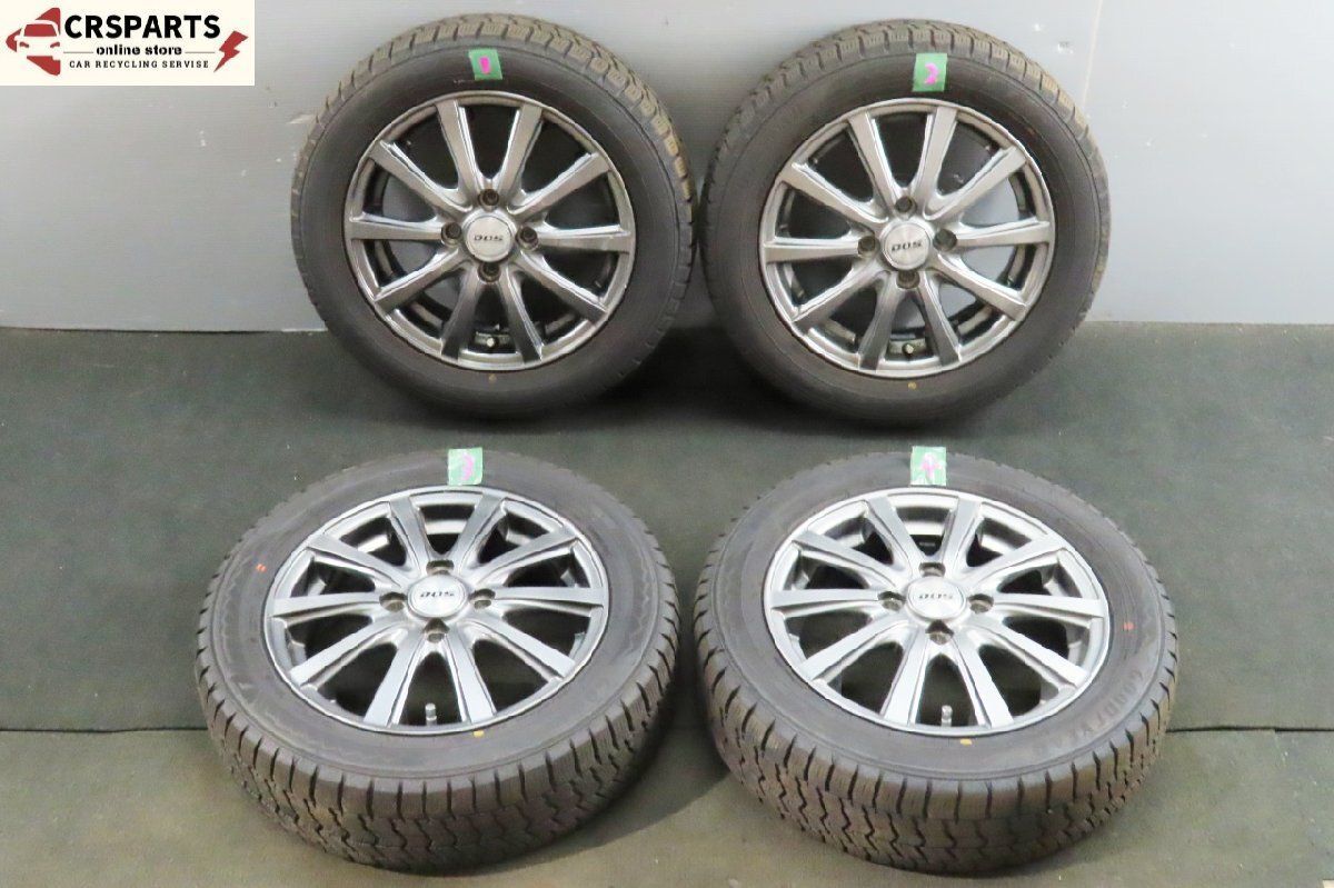 製 155 65R14 グッドイヤー ICENAVI 8 スタッドレス タイヤ DOS ホイール 4本セット No T254