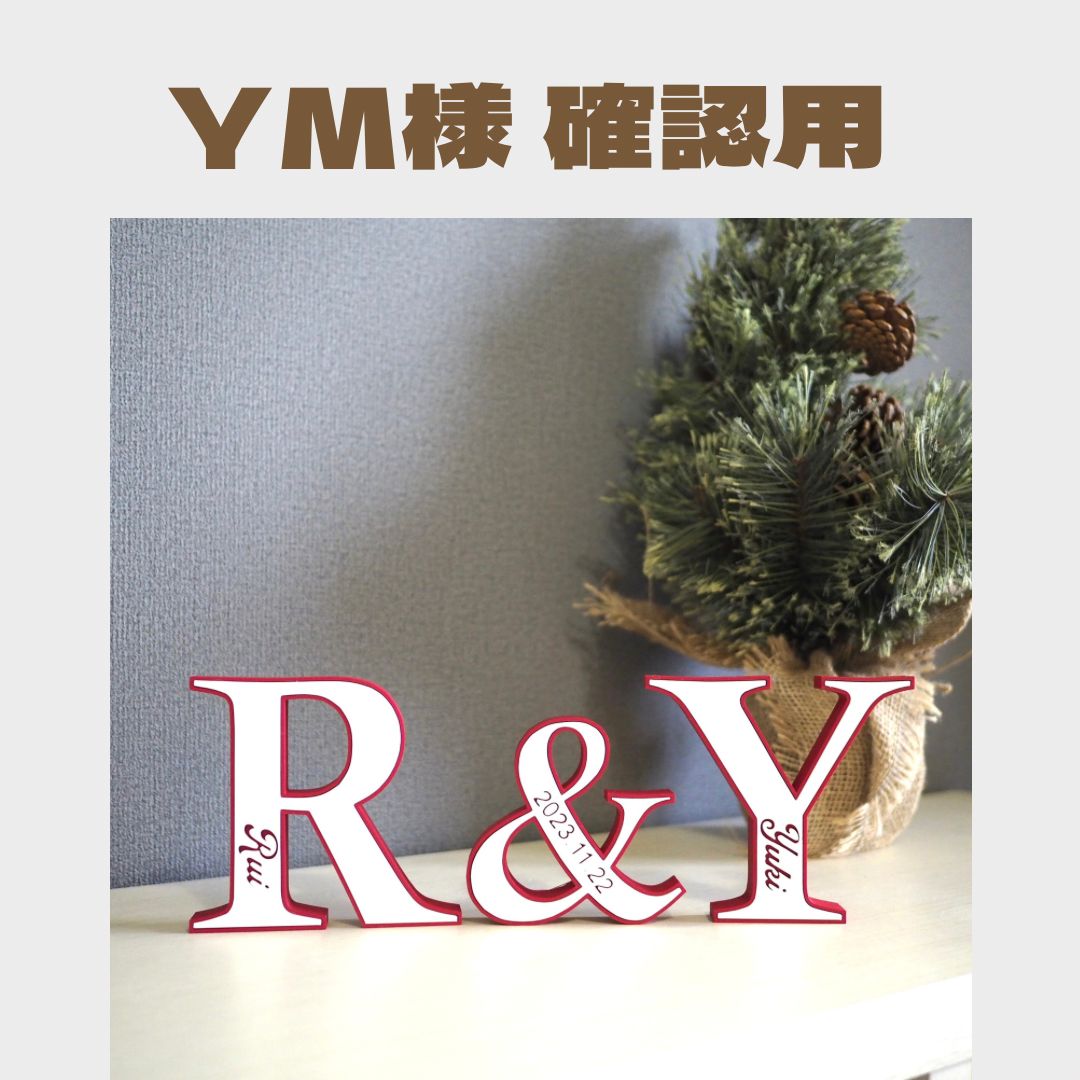 ☆★☆★様確認用♡イニシャルオブジェ YM様 確認用】イニシャルオブジェ バイカラー - メルカリ