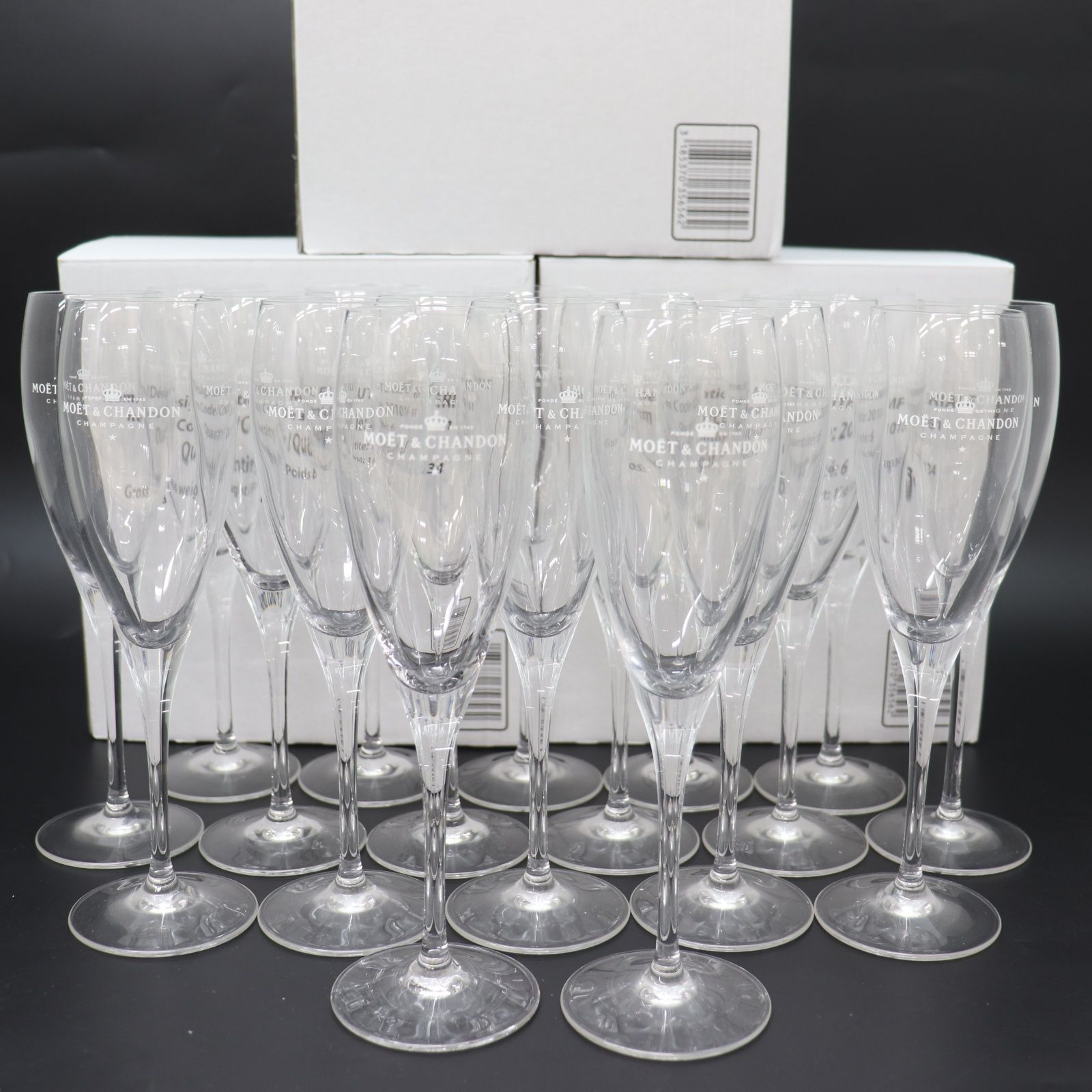 IT4DM2MCZI02 moet - chandon モエ エ シャンドン ワイングラス シャンパングラス 6客×3箱セットブランド食器 合計18脚
