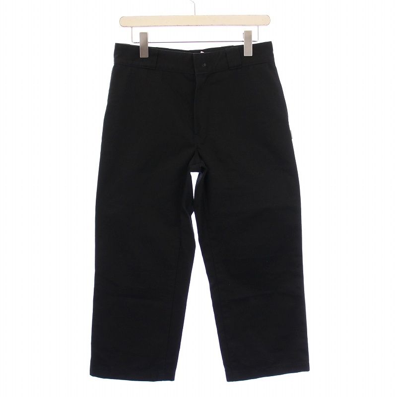 ダブルタップス WTAPS UNION TROUSERS COPO TWILL ユニオントラウザーズクロップドツイルパンツ スラックス ジップフライ 1 黒 ブラック |BB