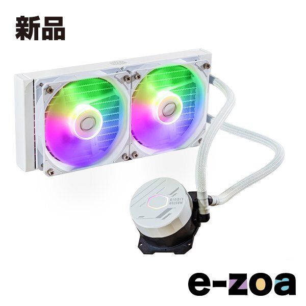 Cooler Master  クーラーマスター CPUクーラー 簡易水冷 MASTERLIQUID 240L Core White ホワイト MLW-D24M-A18PZ-RW (2577245)