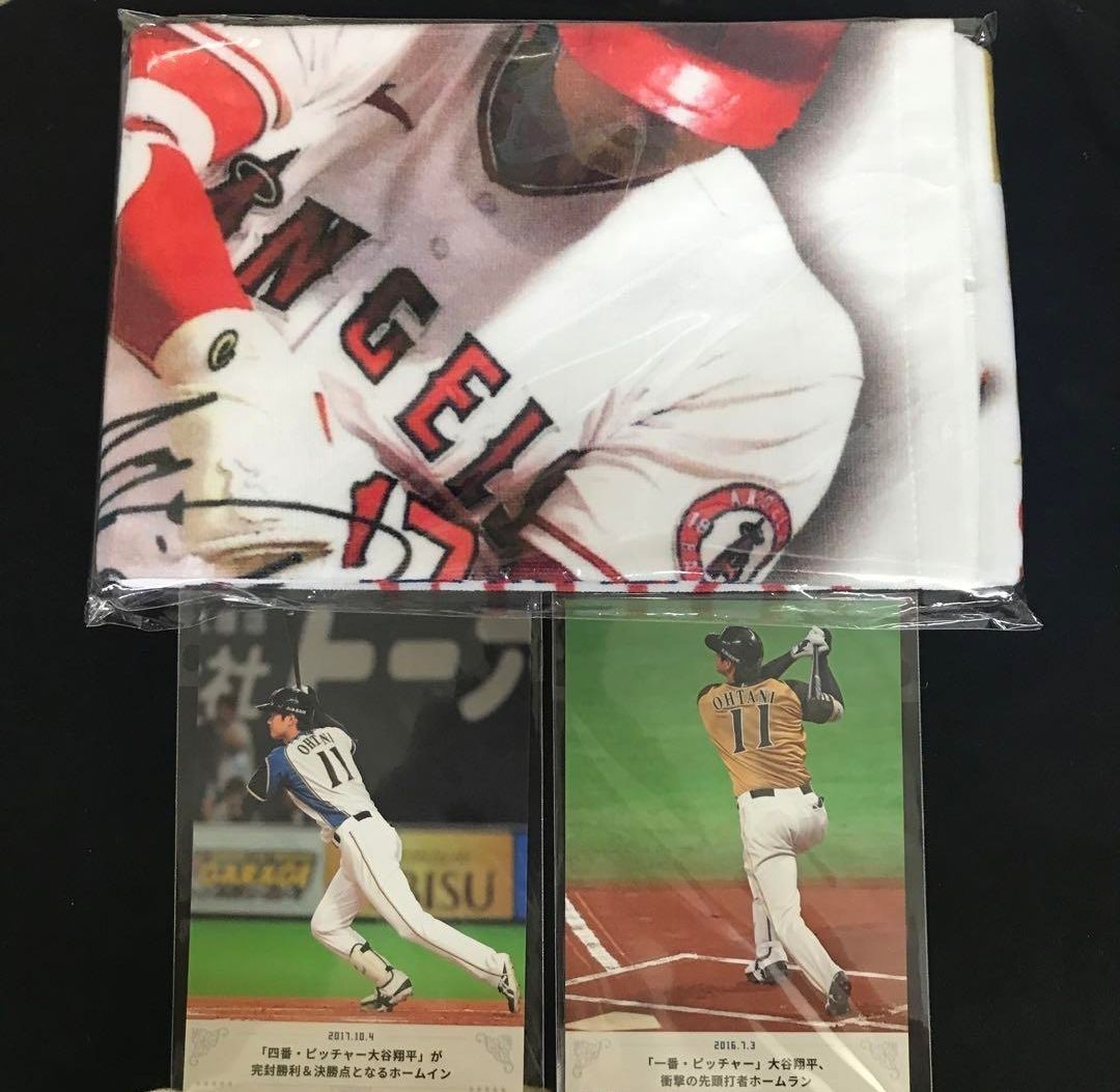 レア/ 非売品 】大谷翔平2021 MVPサイン記念タオル & 非売品メモリアル