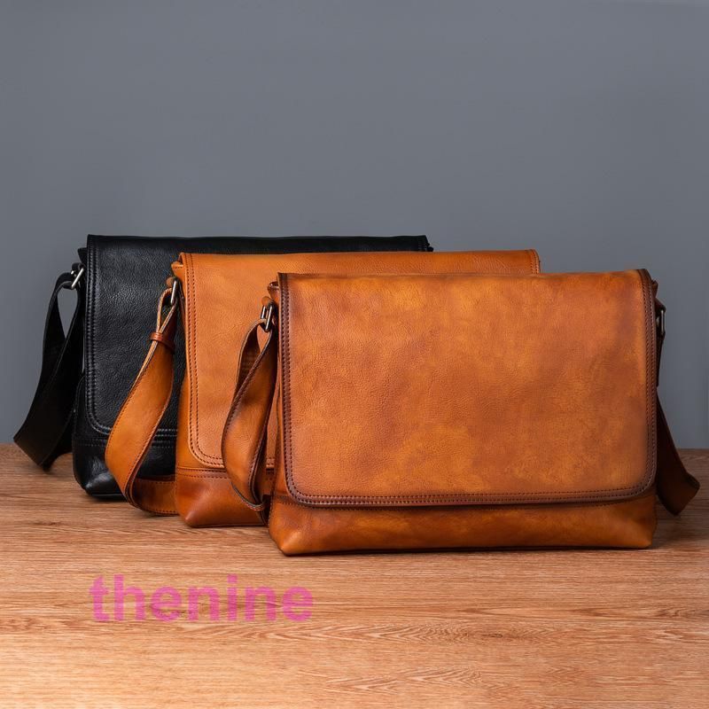 ★職人作り★本革ショルダーバッグ　ヌメ革/レザー 斜め掛け ハンドバッグ2WAY 手染め/高品質 綺麗/軽量/通勤/防水30代40代V036125 メンズ 本革 レザー ショルダーバッグ 斜め掛けバッグ メッセンジャー