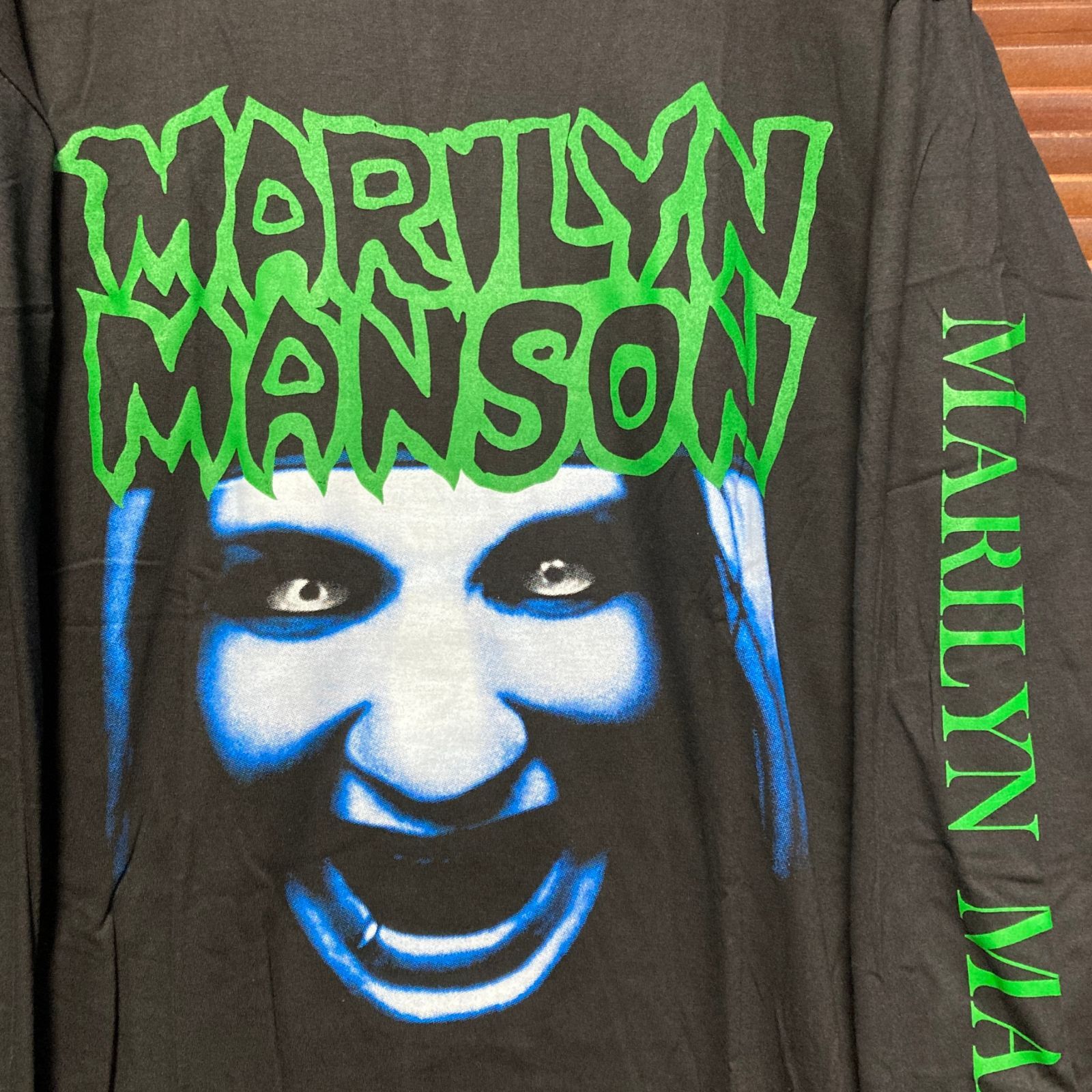MARILYN MANSON 長袖 バンド Tシャツ 古着 90s Marilyn Manson 「Bigger Than Satan」 ハード ロック