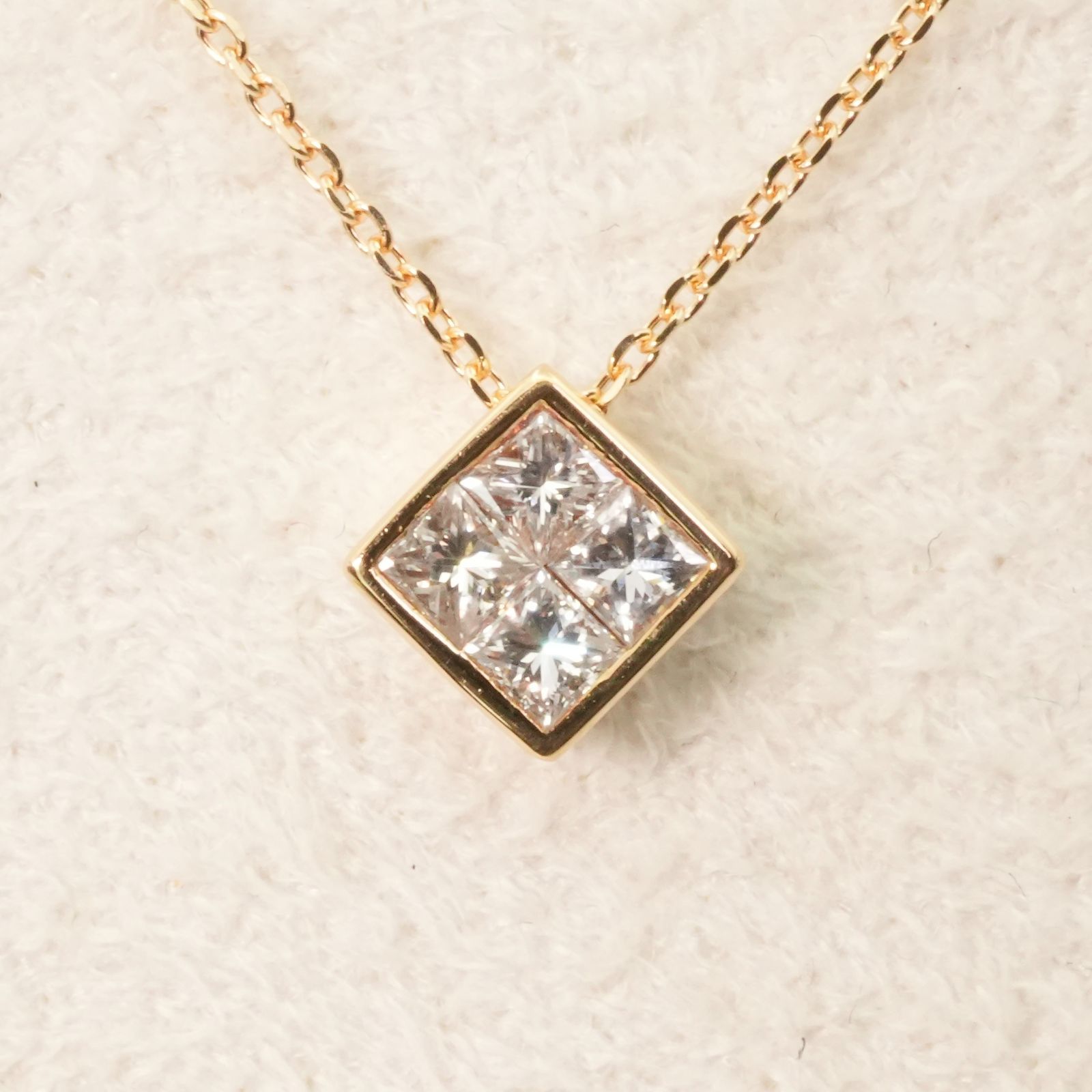 美品 ヴァンドーム青山 0.21ct K18 ダイヤ ネックレス/25-417S