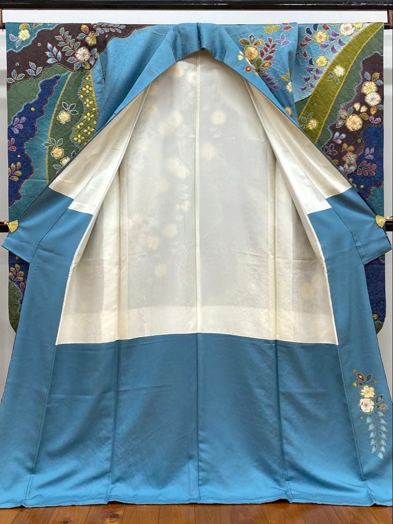 振袖 豪華 桐屋 翠山工房 辻ヶ花 金通し 絞り 身丈169cm 楽天市場】着物 振袖 辻が花 翠山工房 桐屋謹製 翠山落款入り 金通し